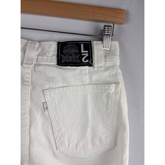 Levis Junior White Straight-Leg Jeans Size 7 M 100% Cotton - Picture 6 of 6
